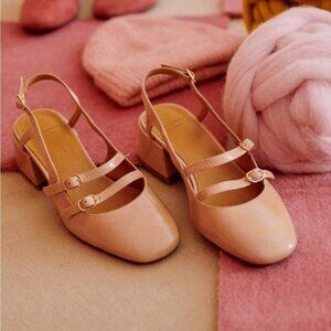 Sézane Paula Babies in Rosy Beige Lacquer, pre-owned, size 39!